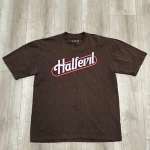 Half Evil Snapple Brown Tee T Shirt Size Large L B7